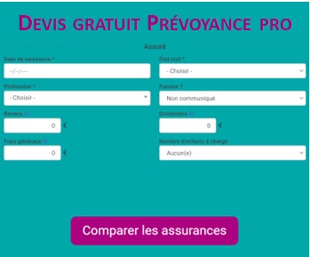 devis prevoyance professionnelle capital décès