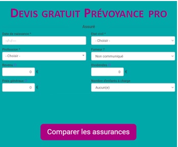 devis prevoyance professionnelle capital décès